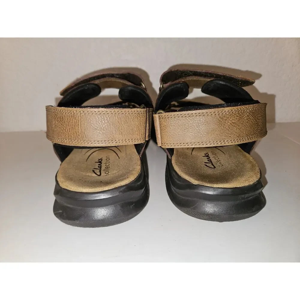 Clarks Collection Mens Size 13 Leather Hapsford Creek Sandals